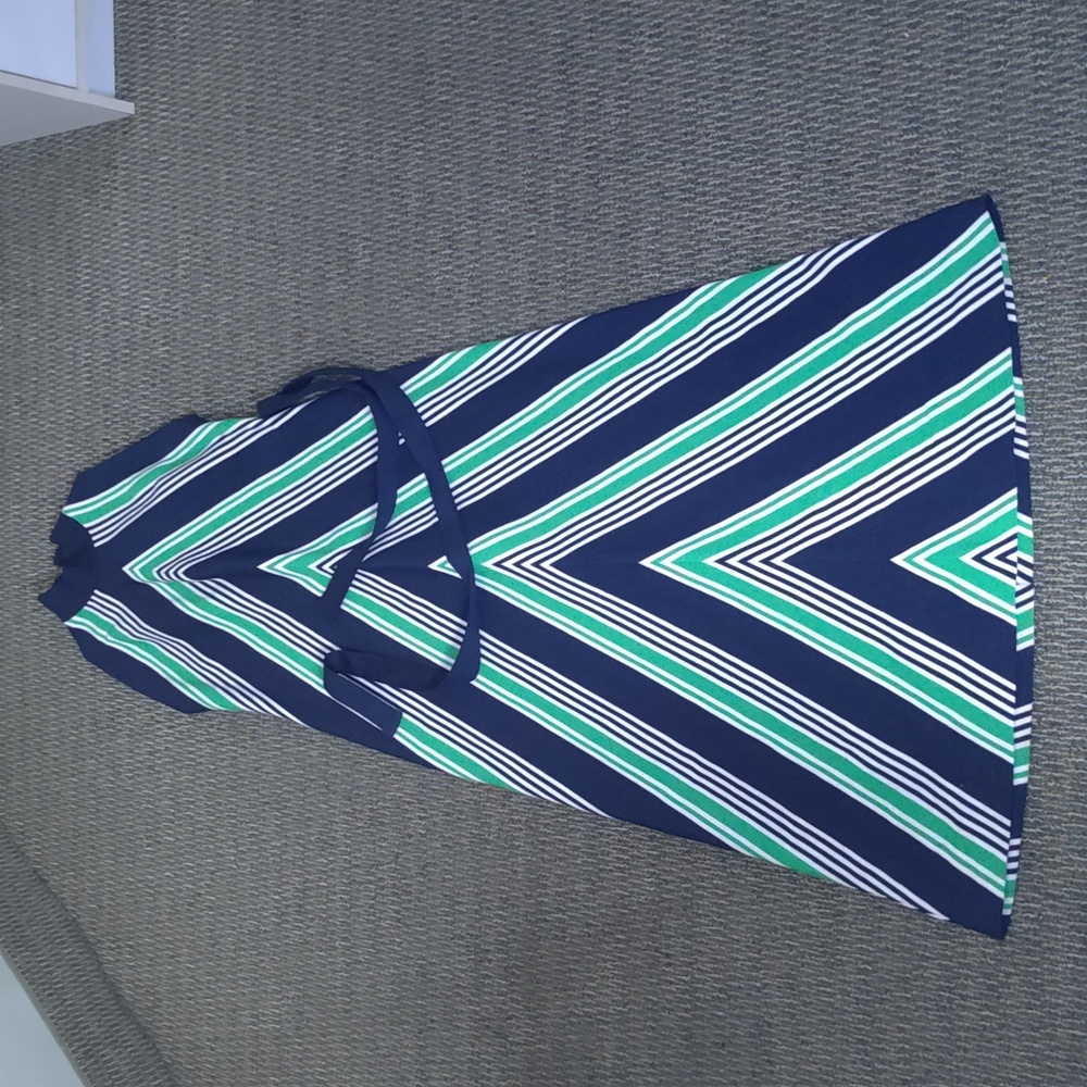 Vintage 60's Fabulous Butte Knit Chevron Maxi Dress Sz 12